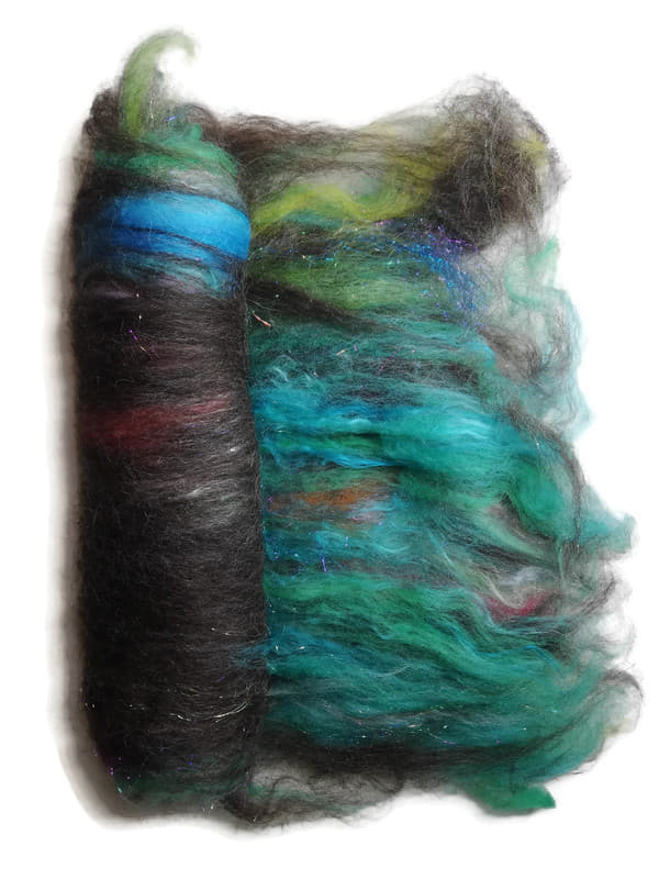 Snow White's Crystals - Art Batts for Spinning